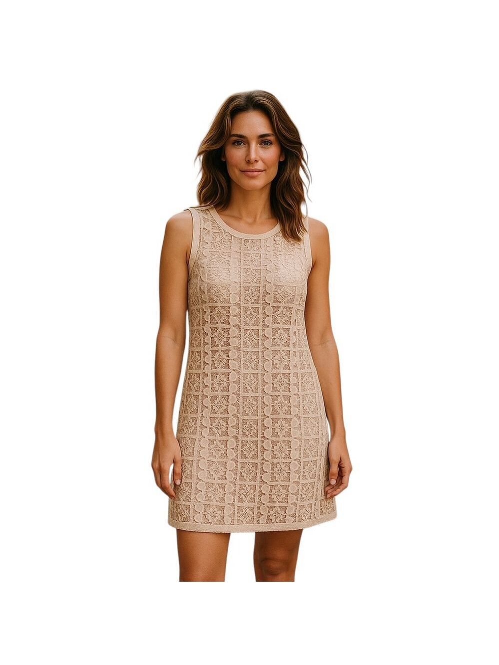 Sugarlips Denim & Lace Pink Sheath Dress Women’s Size Small